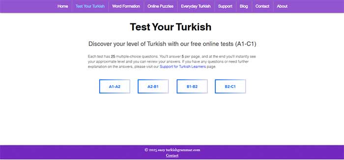 سایت Easy Turkish Grammar